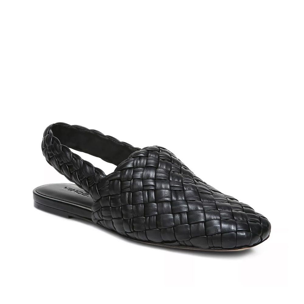 Vince Women's Cadot Woven Slingback Black Woven Leather Sandals 37/7US